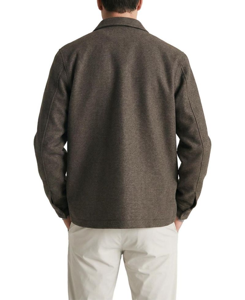 Men's Relaxed-Fit Wool-Like Shirt Jacket