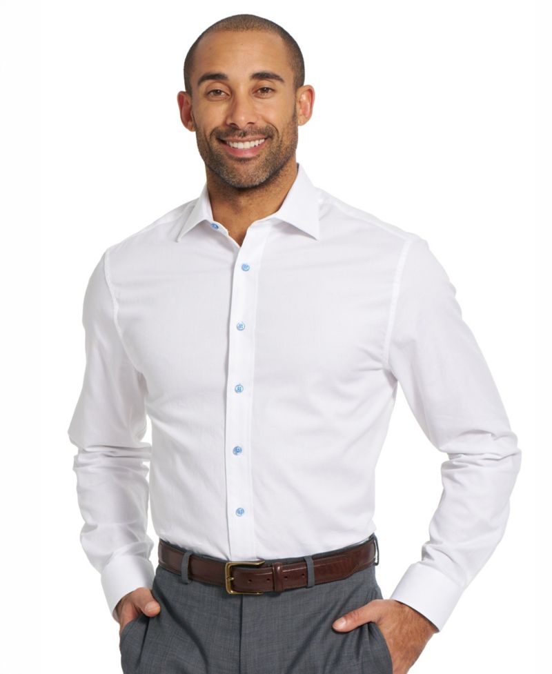 Men's Newbury Text Modern-Fit Dress Shirt