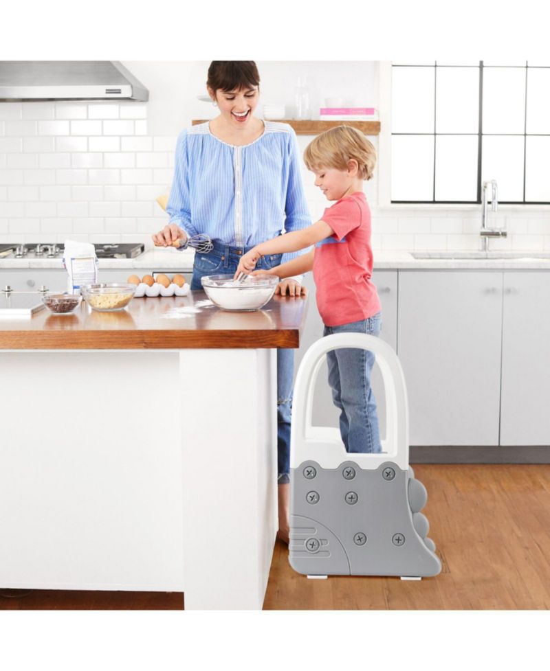 Non-Slip Handles and Stable Design 2-Step Toddler Step Stool - Plastic Step Stool for Bathroom Basin, Kitchen Counter and Potty Training