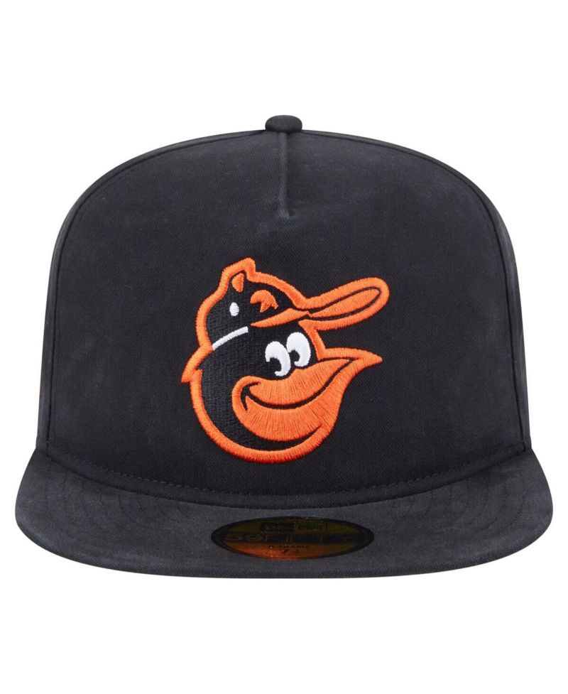 Men's Black Baltimore Orioles Championship Side Flag A-Frame 59FIFTY Fitted Hat