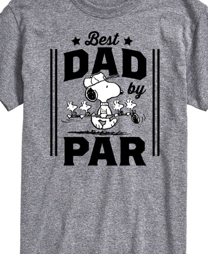 Men's Peanuts Snoopy Father's Day Best Dad by Par Short Sleeve T-Shirt