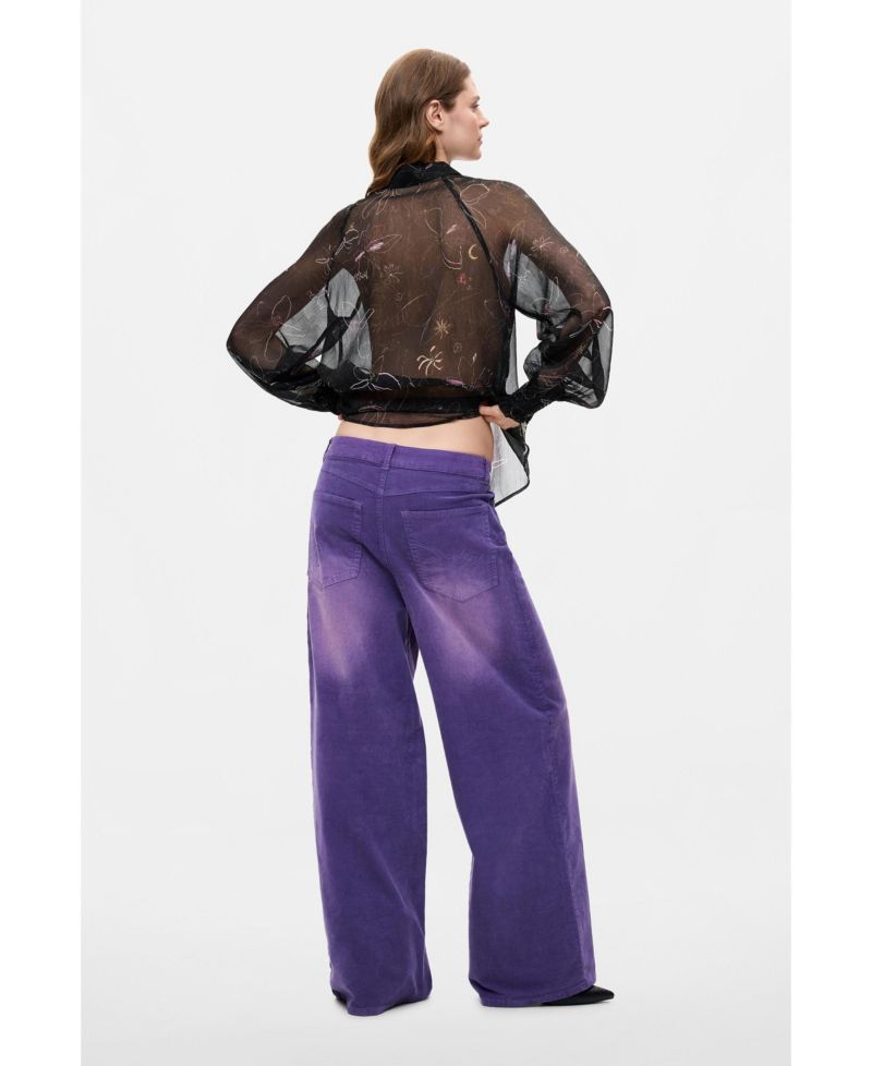 Women's Wide-Leg Corduroy Trousers