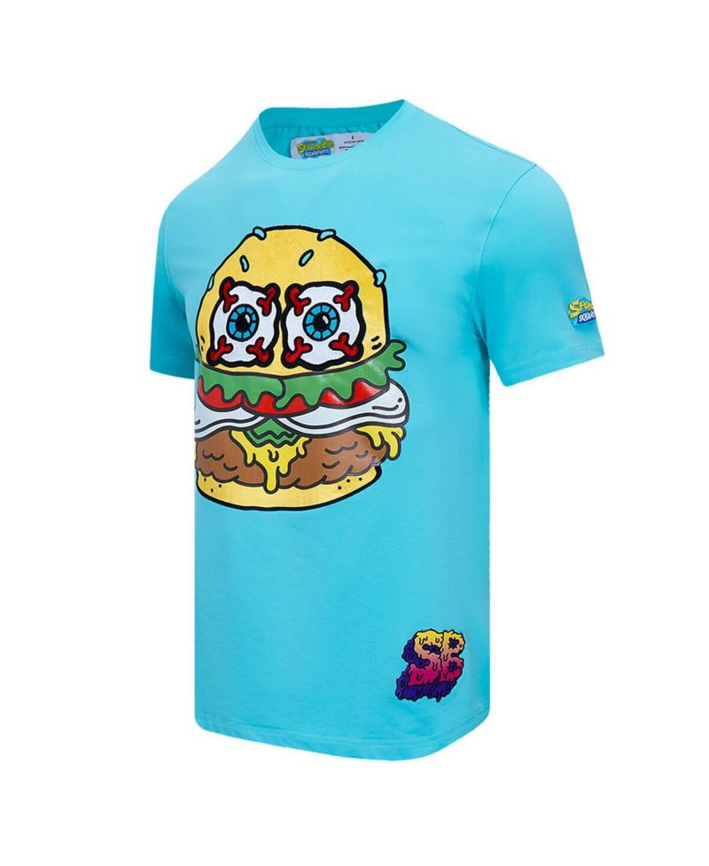 Men's Aqua SpongeBob SquarePants Kraby Patty Bob T-Shirt