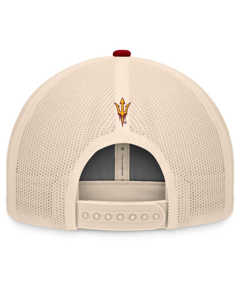 Men's Maroon/Natural Arizona State Sun Devils Bennett Trucker Adjustable Hat