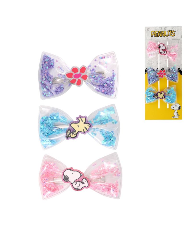 Snoopy Woodstock Shaker Hair Bows 3-Piece Set Official License, Peanuts Gifts, Snoopy Things