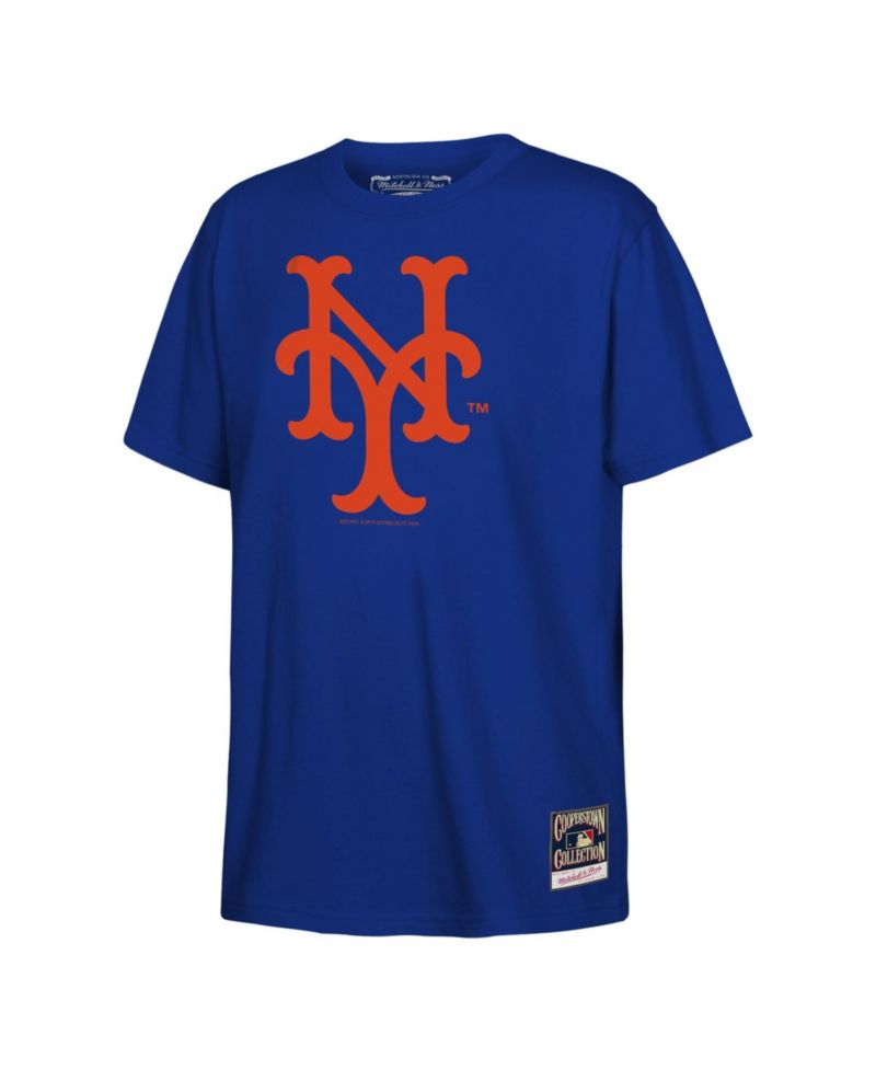 Big Boys and Girls Royal New York Mets Retro Logo T-Shirt