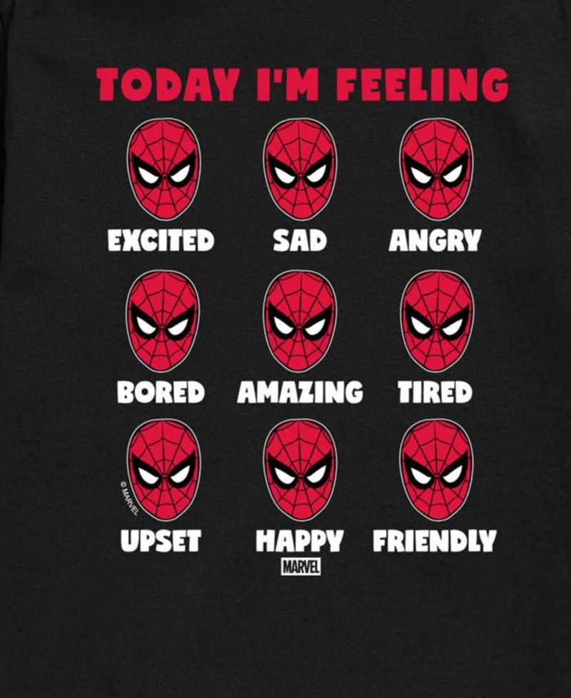 Boys' 8-20 Spider-Man Today I'm Feeling Moods Youth Short-Sleeve Graphic T-Shirt
