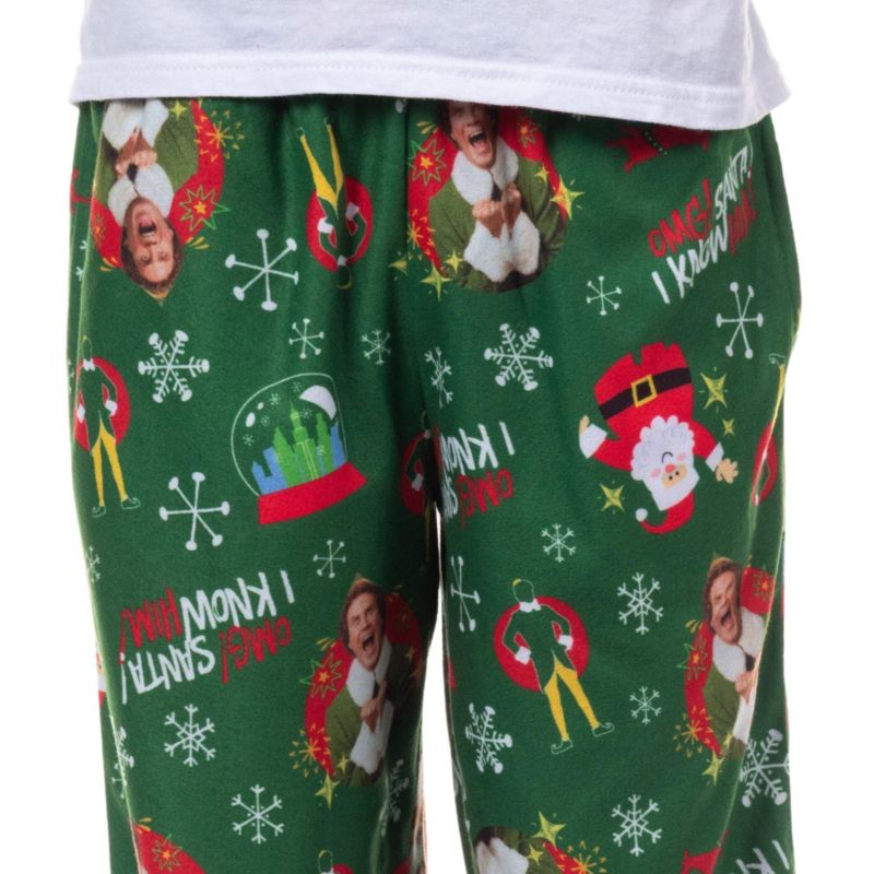 Pajama Pants Boys' Buddy OMG I Know Him All-Over Christmas Movie Flannel Loungewear Kids