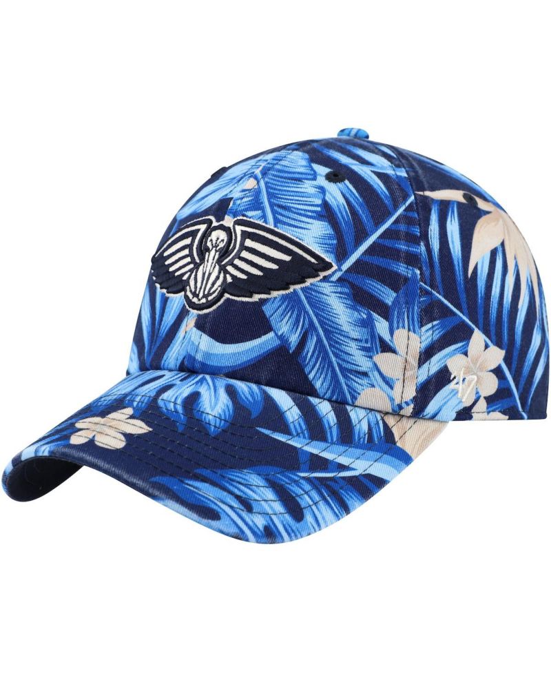Men's Navy New Orleans Pelicans Tropicalia Floral Clean Up Adjustable Hat