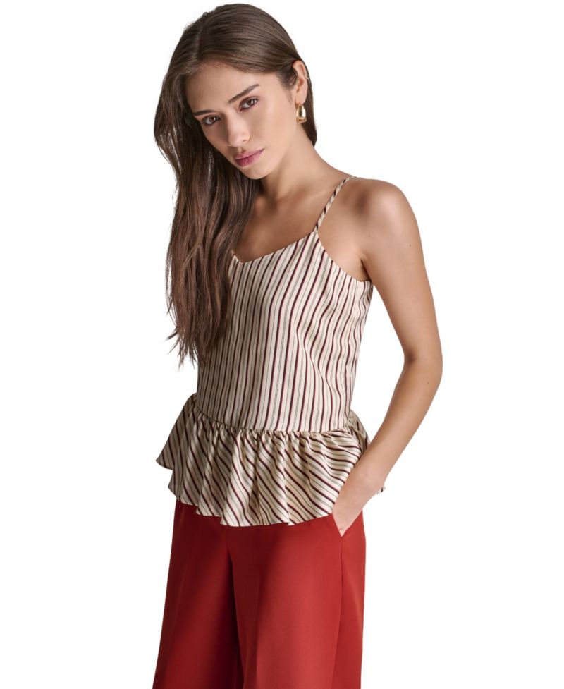 Women's V-Neck Stripe Top