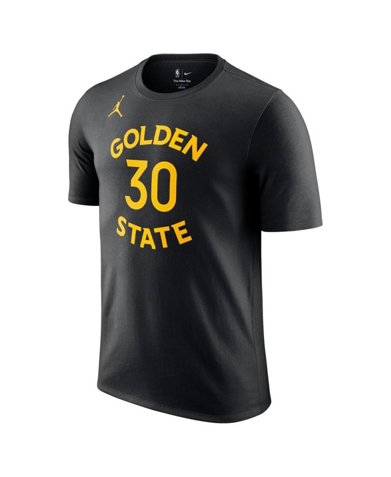 Men's Stephen Curry Black Golden State Warriors Statement Edition Name & Number T-Shirt
