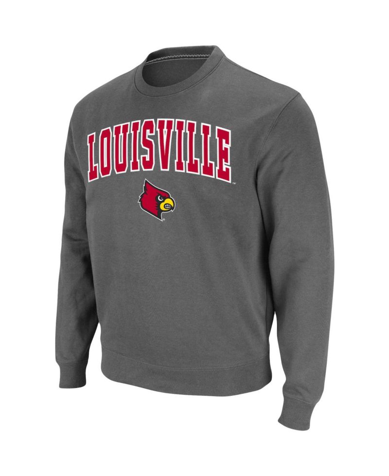 Men's Louisville Cardinals Arch and Logo Crew Neck Sweatshirt