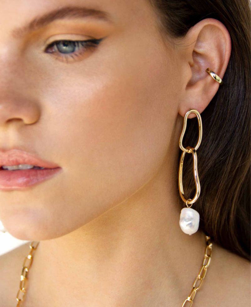 Mara Dangle Imitation Pearl Earrings