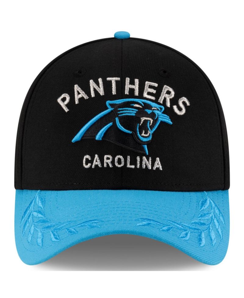 Men's Black/Blue Carolina Panthers 2025 NFL Draft 39THIRTY Flex Hat