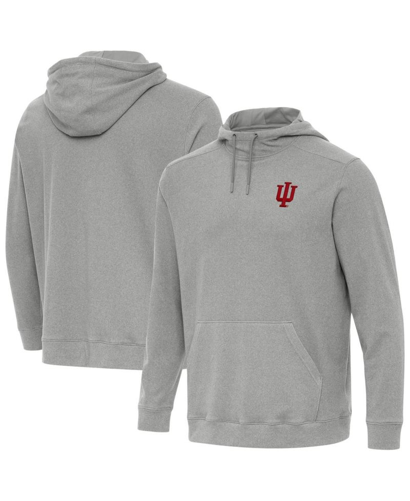 Men's Heather Gray Indiana Hoosiers Cloud Pullover Hoodie