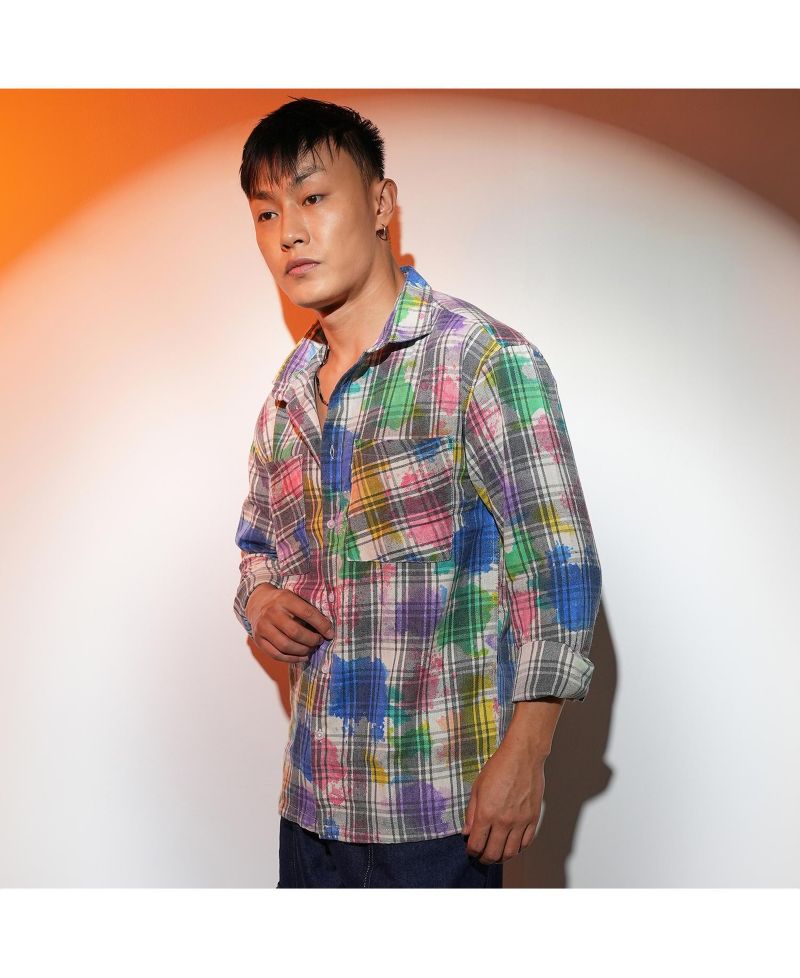 Heathered-Buffalo Check Shirt