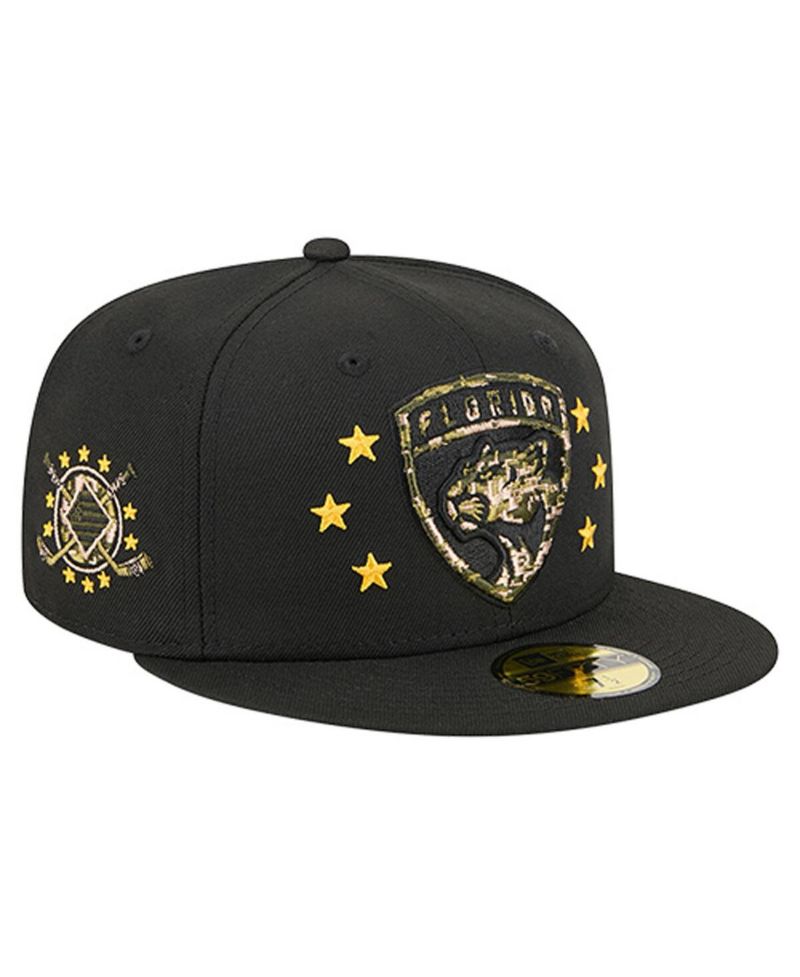 Men's Black Florida Panthers Military Appreciation Digital Camo Stars 59FIFTY Fitted Hat