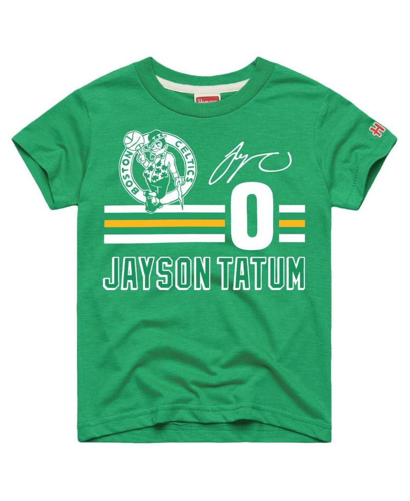Big Boys and Girls Jayson Tatum Kelly Green Boston Celtics Remix Signature Name & Number Tri-Blend T-Shirt