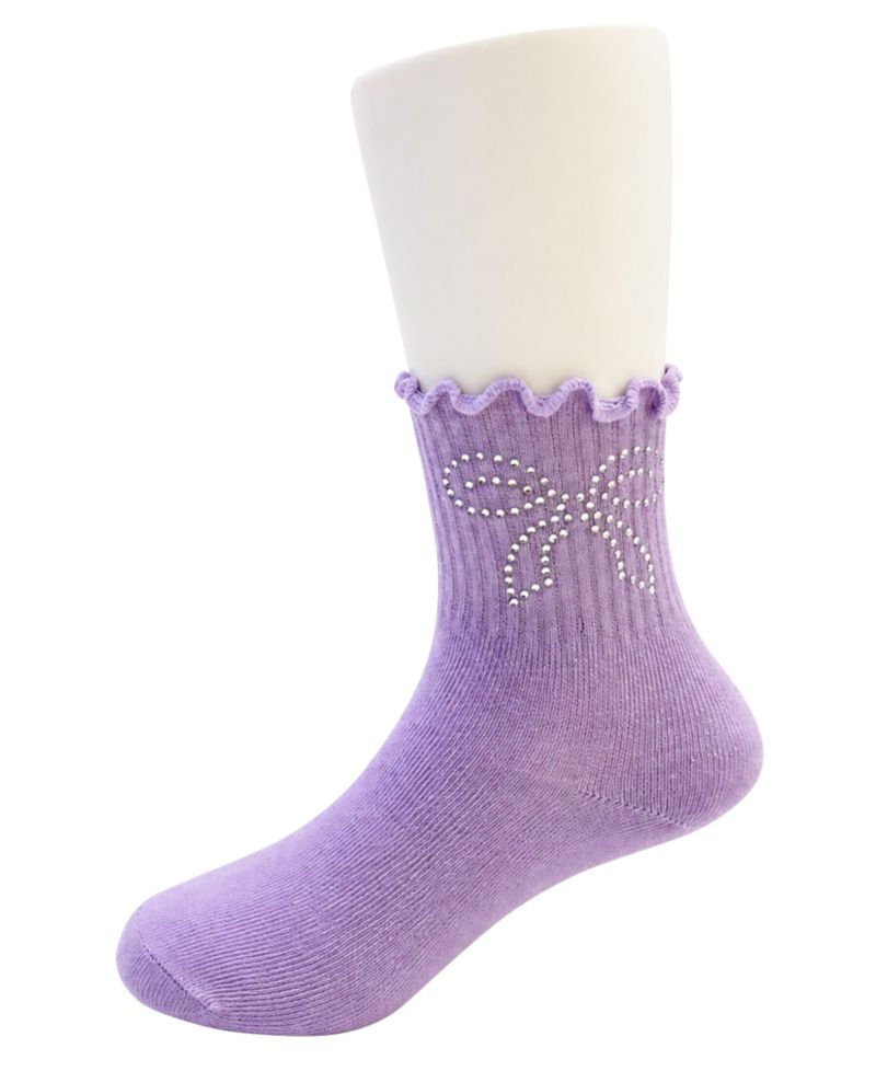 Girls' 4-8.5 Mid Crew Socks, 8-Pack
