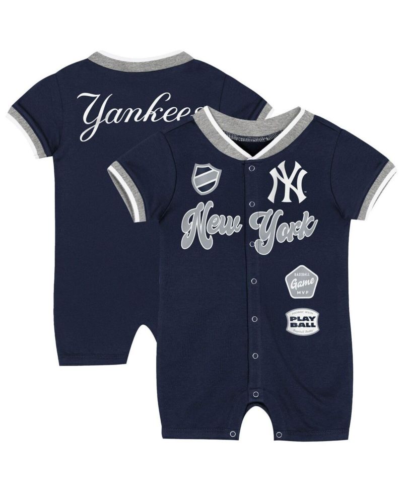 Baby Boys and Girls Navy New York Yankees Pinch Coverall