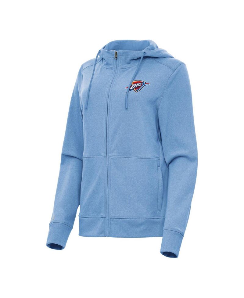 Women's Heather Powder Blue Oklahoma City Thunder Seeker Full-Zip Hoodie Jacket