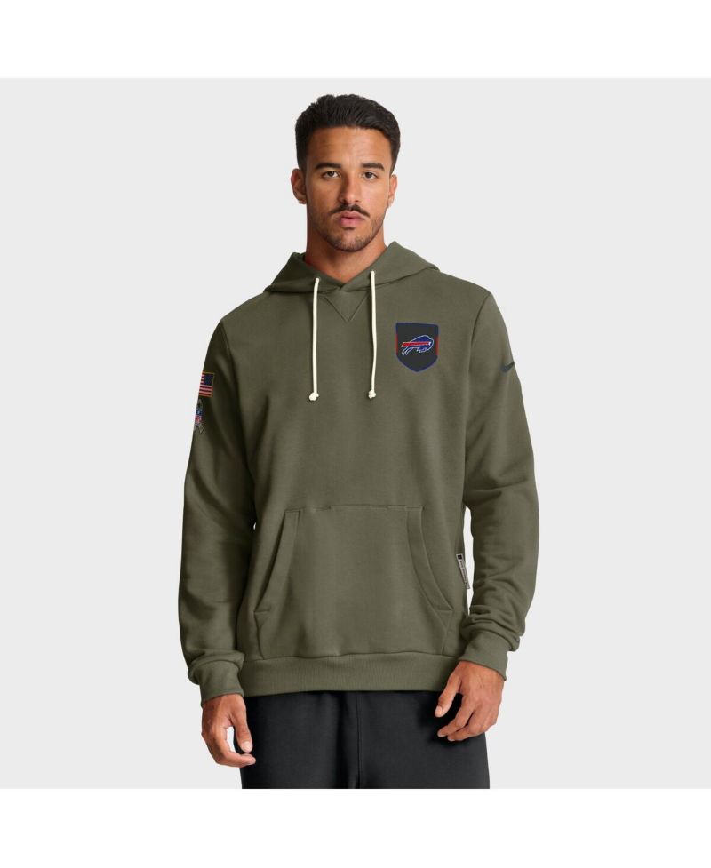 Men's Olive Buffalo Bills 2025 Salute to Service Sideline Standard Issue Dri-FIT Hoodie