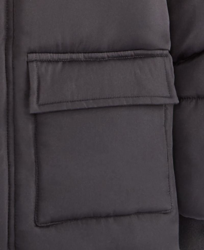 Boys' 2T-5T Solid Quilted Puffer Coat and Fleece Hat (while supplies last)
