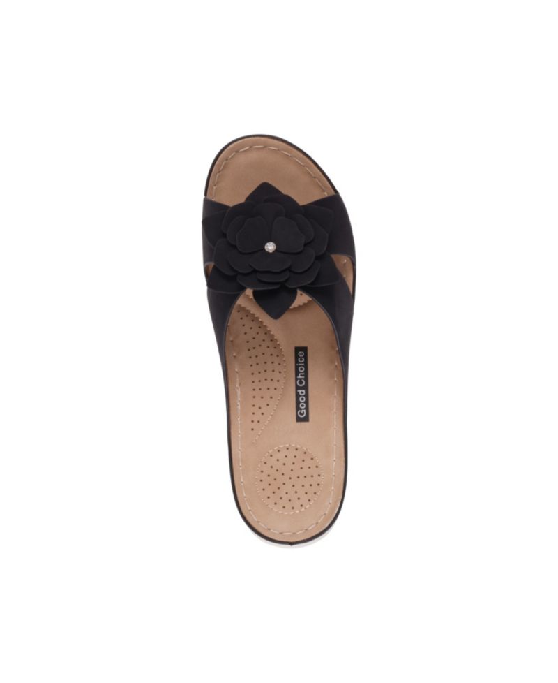 Women's Claire Flower Rosette Comfort Sandals