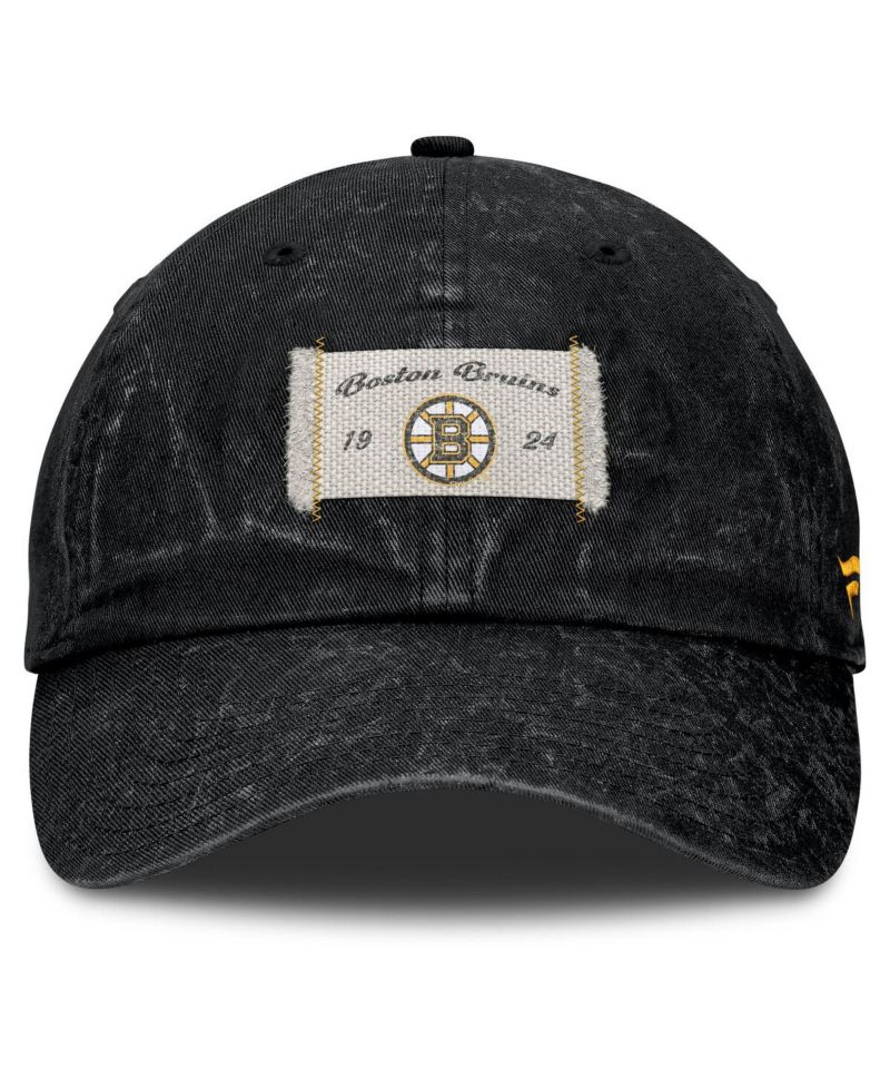 Women's Black Boston Bruins Heritage Away Game Adjustable Hat