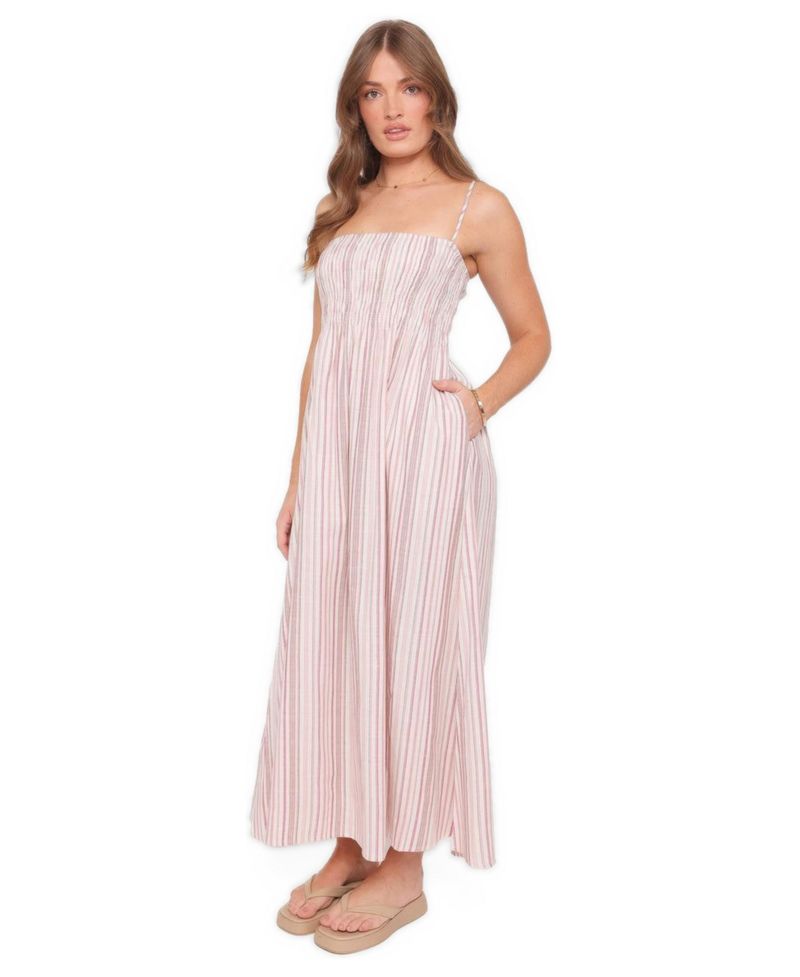 Women's Bindy Square-Neck Shirred-Bust Maxi Dress