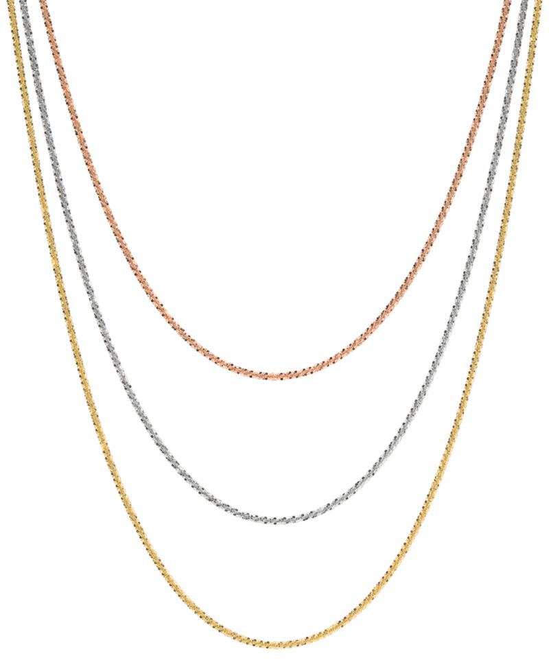 Sparkle Chain Necklace 16"-24" (1-1/2mm) in 14k Yellow Gold, White Gold and Rose Gold
