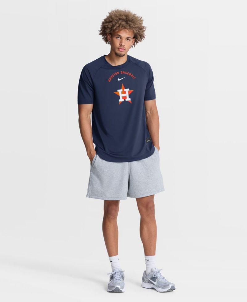 Men's Navy Houston Astros Authentic Collection Batting Practice Pre-Game Raglan Dri-FIT T-Shirt