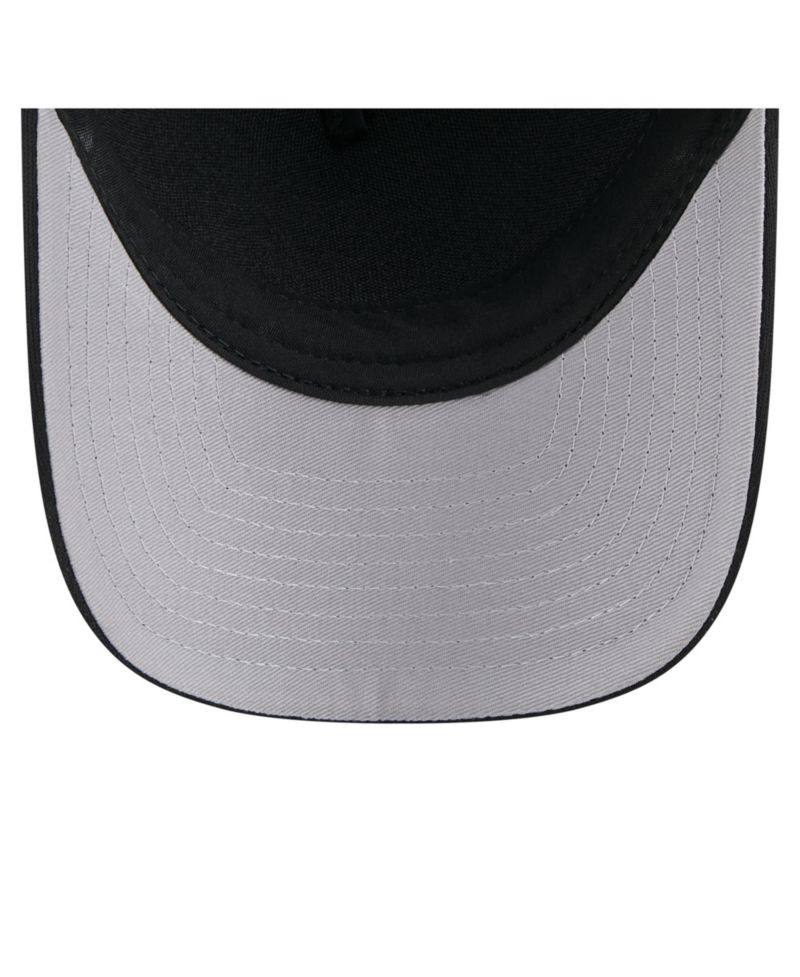 Men's Black New York Yankees City Initial 9FORTY A-Frame M-Crown Adjustable Trucker Hat