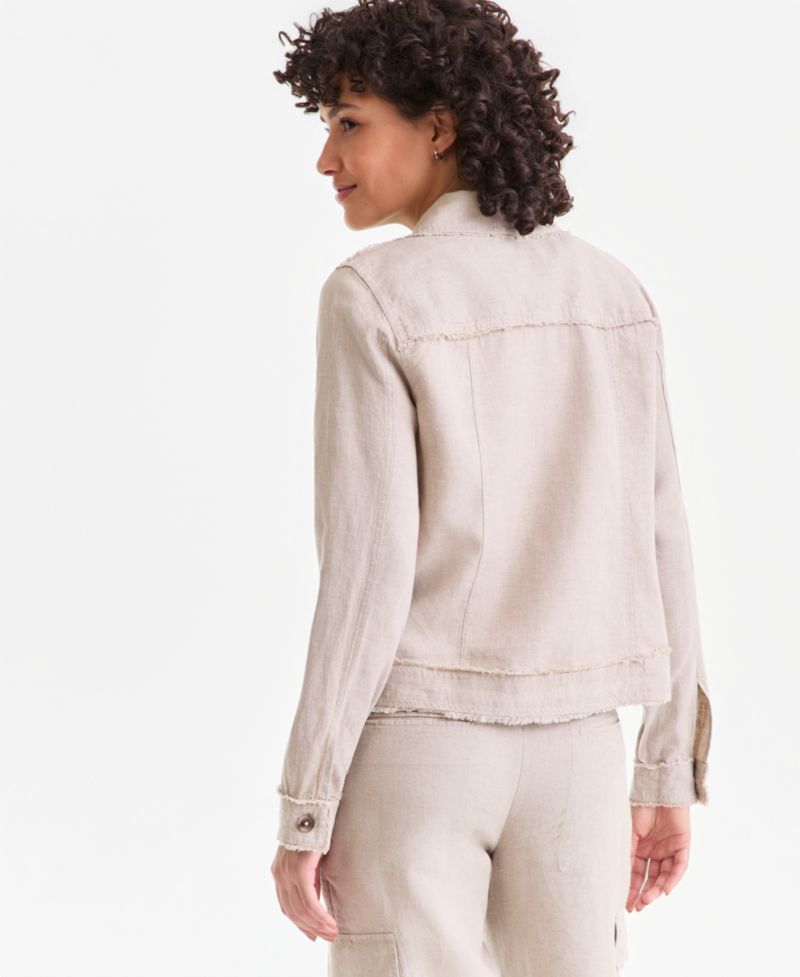 Plus Size 100% Linen Jacket