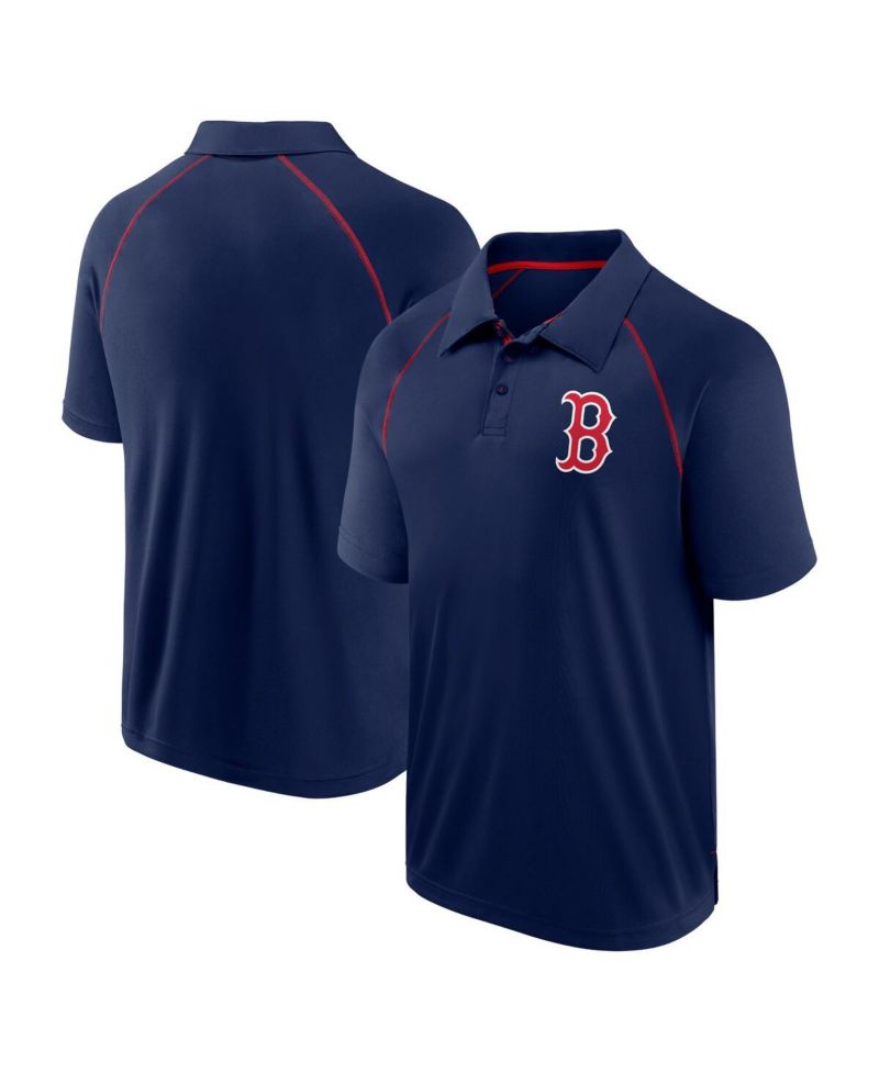Men's Navy Boston Red Sox Strong Alone Raglan Polo