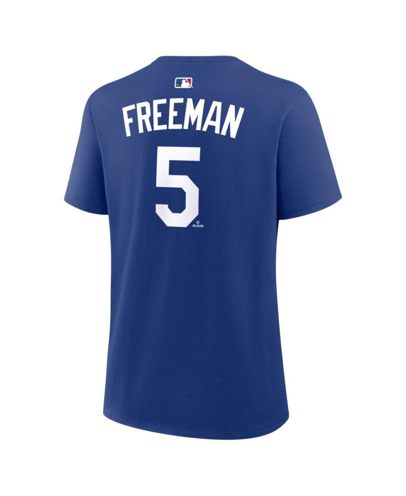 Women's Freddie Freeman Royal Los Angeles Dodgers Name and Number T-Shirt