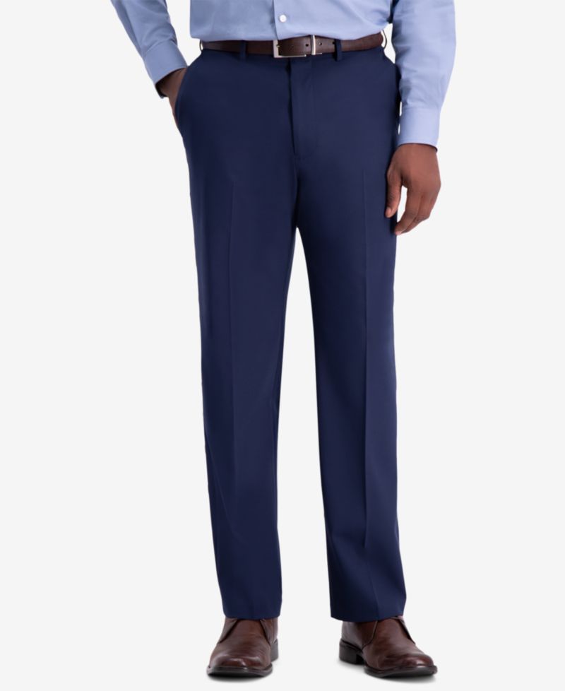JMH Men's 4-Way Stretch Classic Fit Flat Front Dress Pant