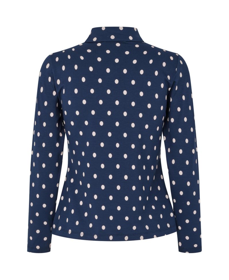 Women's Maiviona Long-Sleeve Collared Polka-Dot Shirt