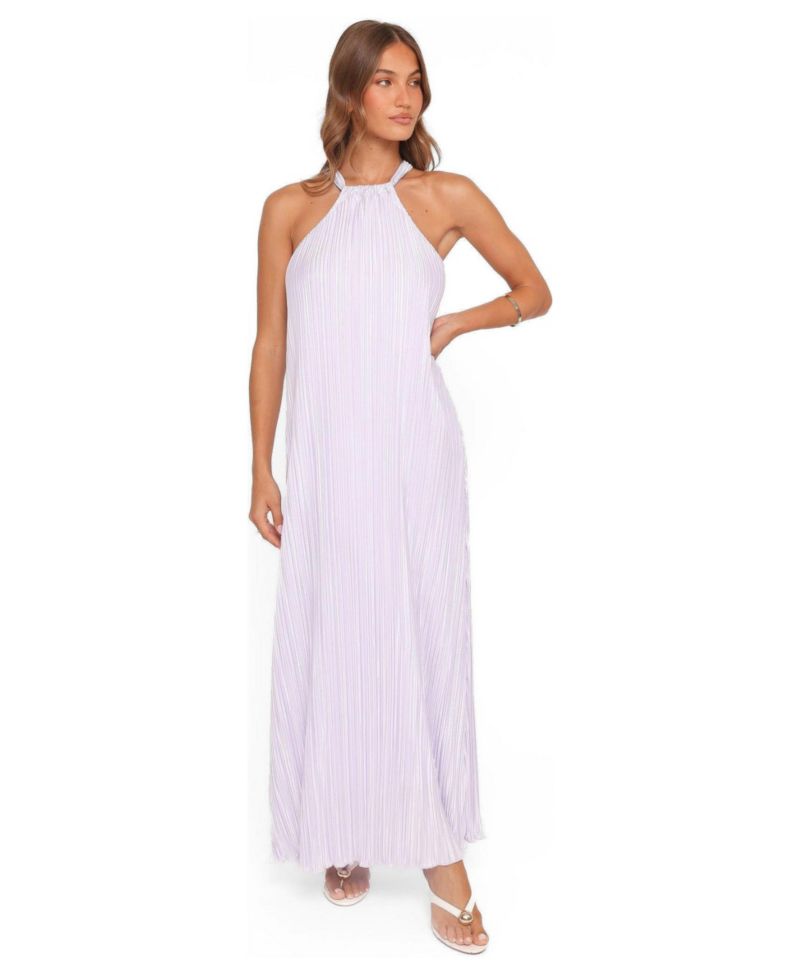 Women's Melody Plisse Halter Maxi Dress
