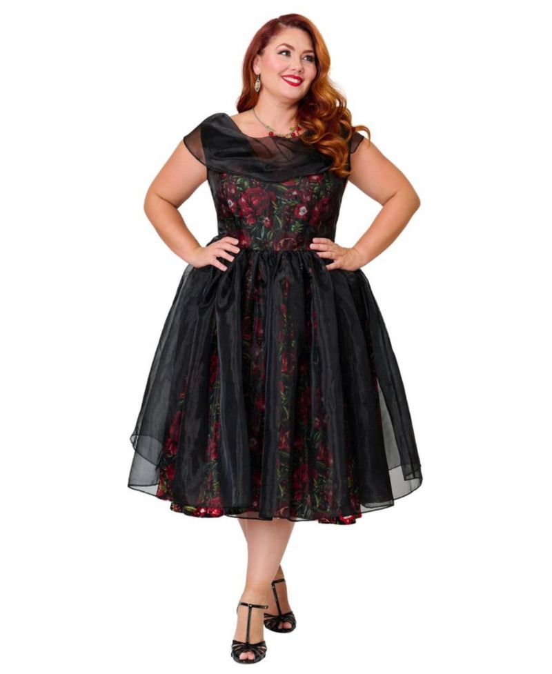 Plus Size Modern Art Swing Dress