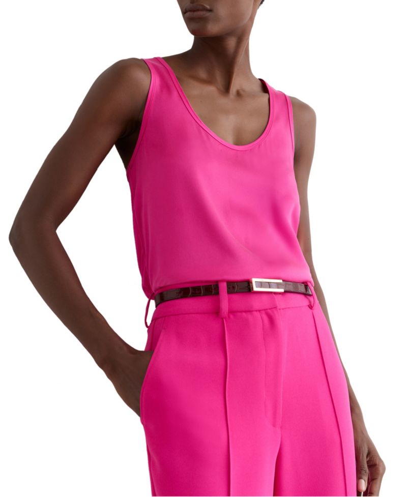 Women's Ruby Silk-Front Cami Top