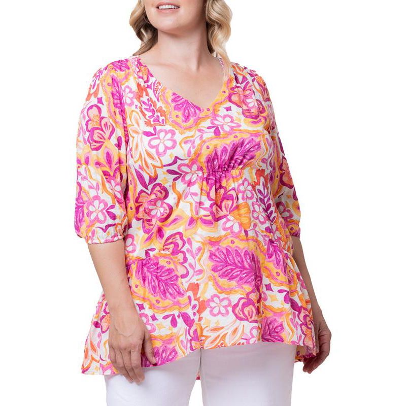 Women's Plus Size Oasis V-Neck Tunic Top