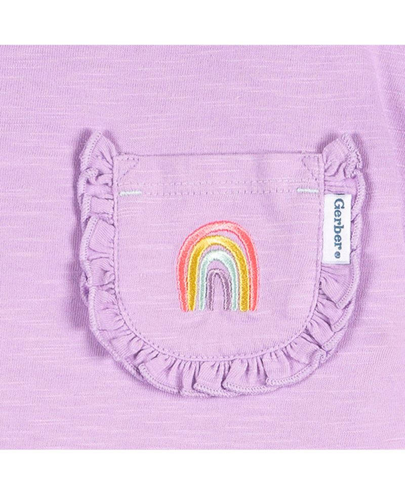 Baby Girls 2-Piece Pocket Tee and Shorts Set