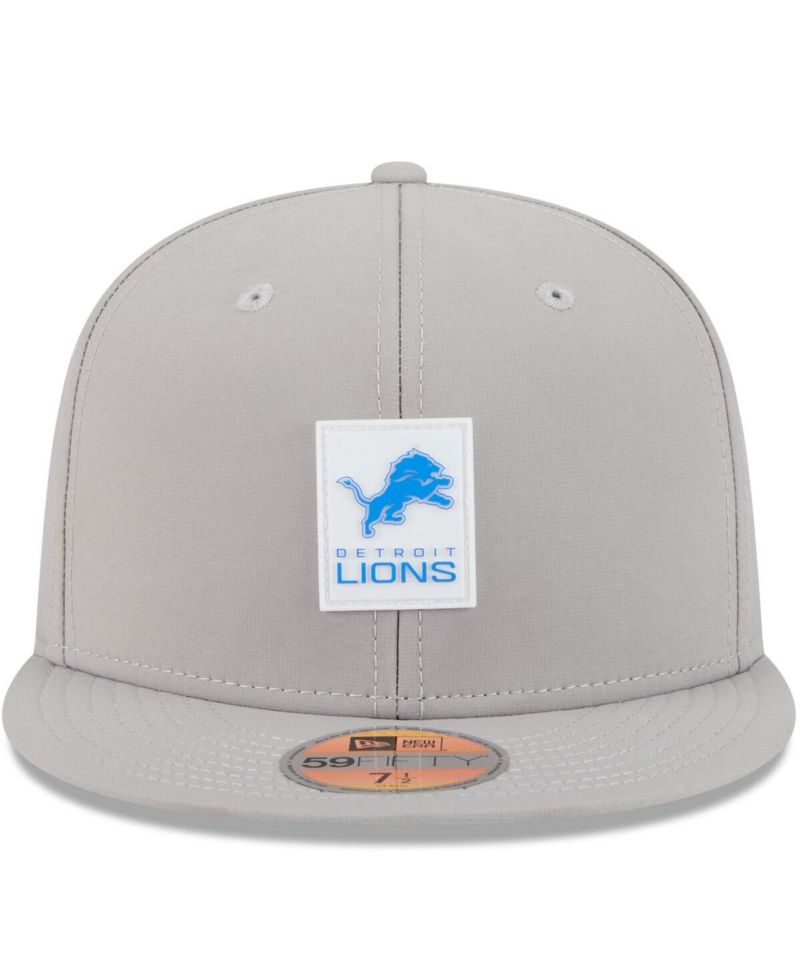 Men's Gray Detroit Lions 2025 Sideline 59FIFTY Fitted Hat