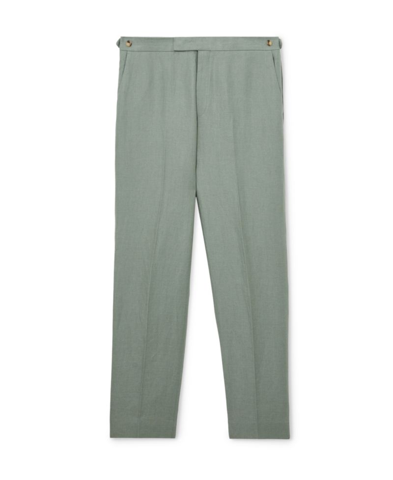 Men's Atlantic Linen-Twill Tailored-Fit Suit Pants