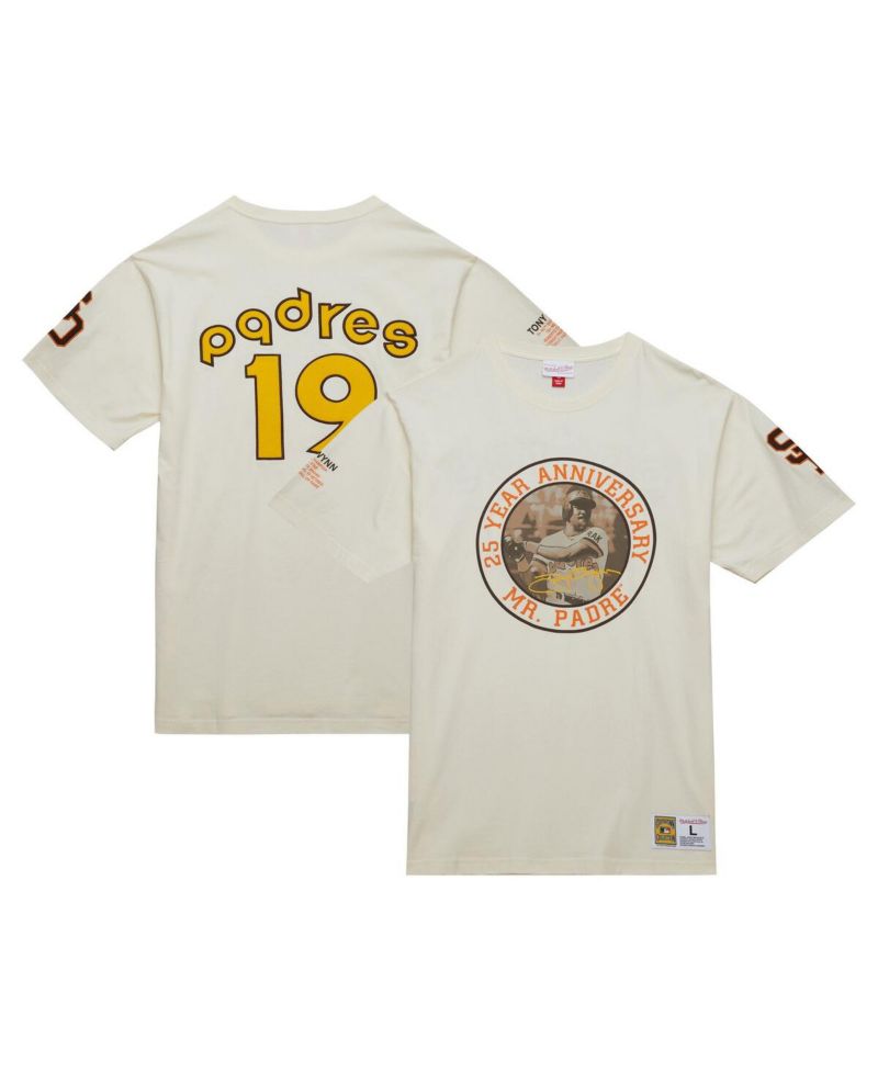 Men's Tony Gwynn Cream San Diego Padres Legends Photo Real T-Shirt