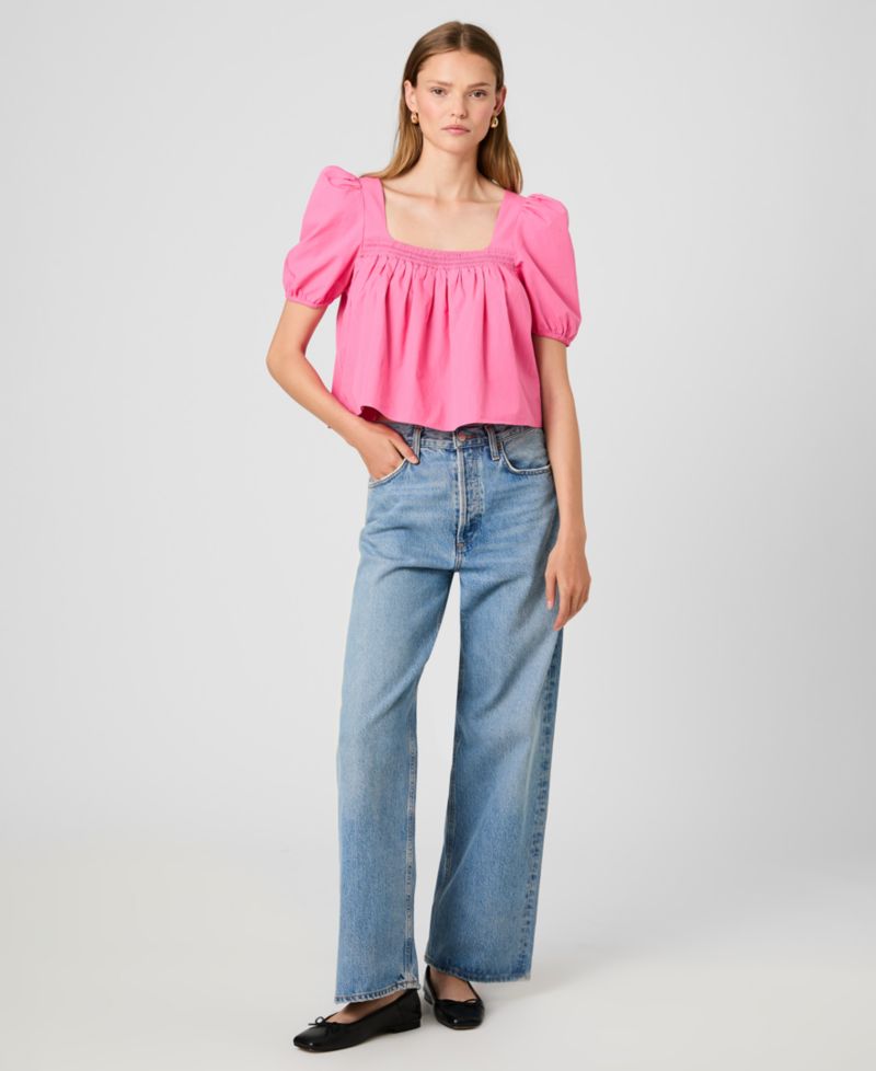 Women's Short-Sleeve Square Neck Top
