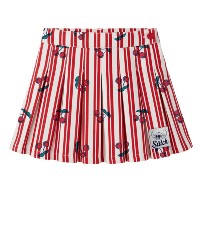 Girls' 2T-6X Crewneck Short-Sleeve Top and Stitch Skirt, 2-Piece Set