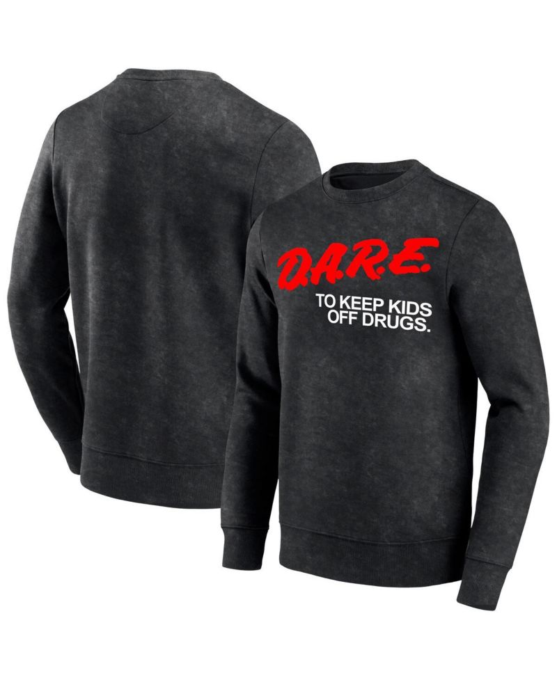 Men's Black D.A.R.E Logo Washed Pullover Sweatshirt