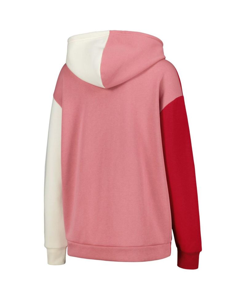 Women's Cardinal Arkansas Razorbacks Hall of Fame Colorblock Pullover Hoodie